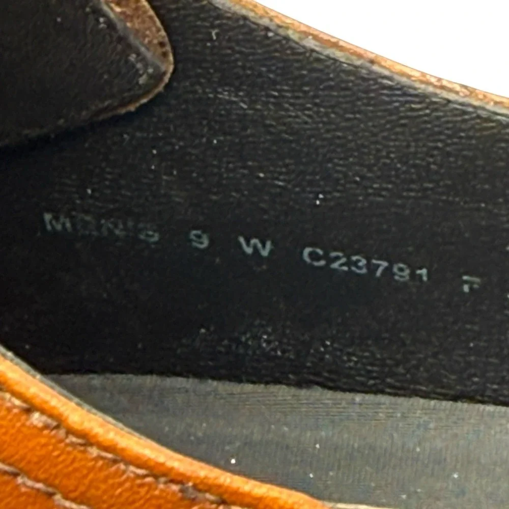 Cole Haan Grand.OS Men Brown Leather Oxford Shoes‎ Size 9W Classic Dress Wingtip